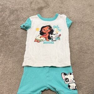 GAP Kids Moana Pajama Set - White and Blue